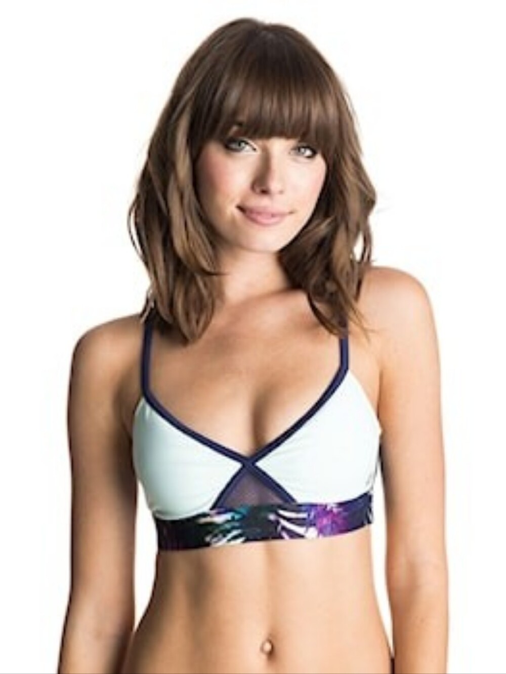 Roxy Caribbean Sunset Crossback Adjustable Bikini Swim Top Medium
